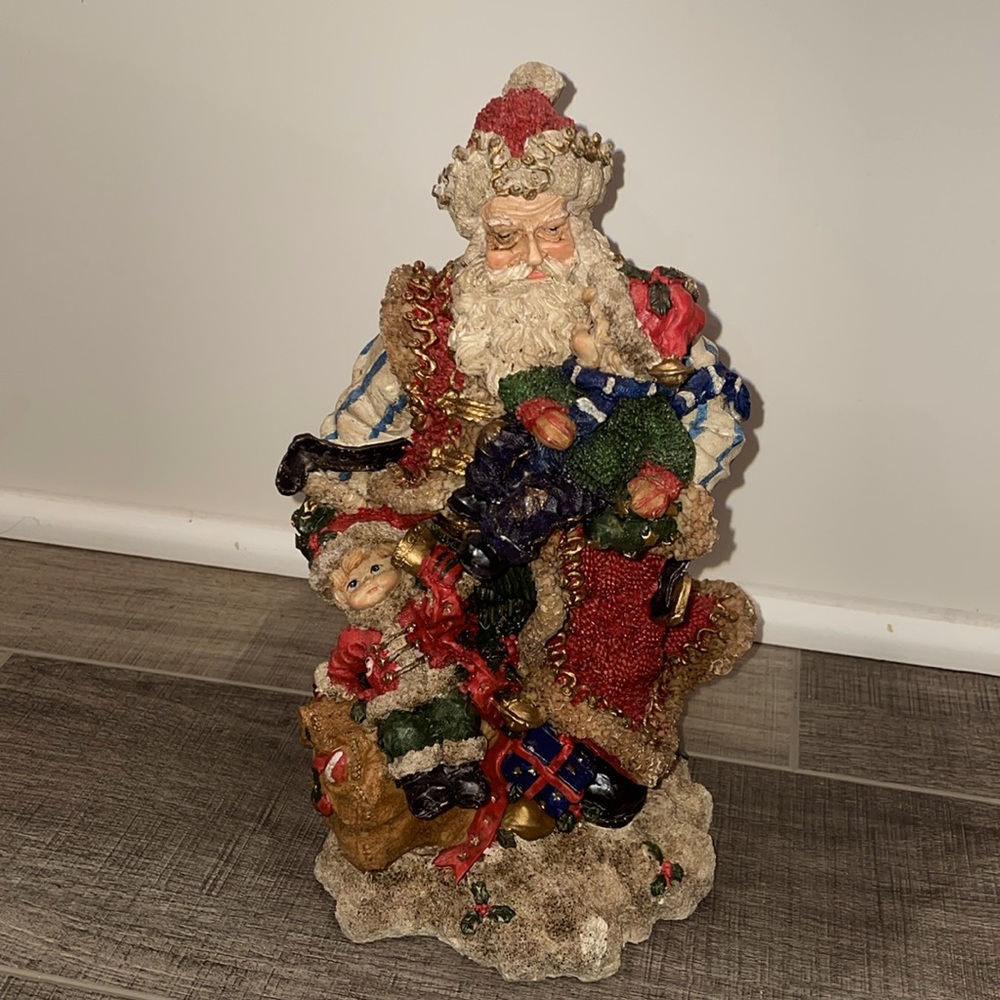 Santa with children, beautiful detail on this piece